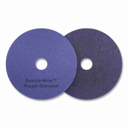 SCOTCH-BRITE Diamond Floor Pads, 14 in. Diameter, Purple, 5PK 08742